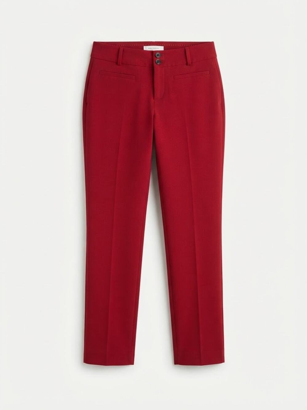 Anthropologie The Essential Slim Red Stretch Pants Tailored Trousers Size 4 Prep